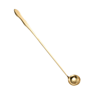 不锈钢勺子长柄圆头加长火锅店自助调味小勺搅拌长把舀蜂蜜调料勺