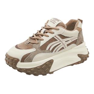 33小码网红爆款厚底老爹鞋女加绒秋冬新款韩版百搭休闲小个子女鞋