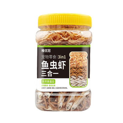 乌龟吃的淡水无盐龟粮鱼干虾干