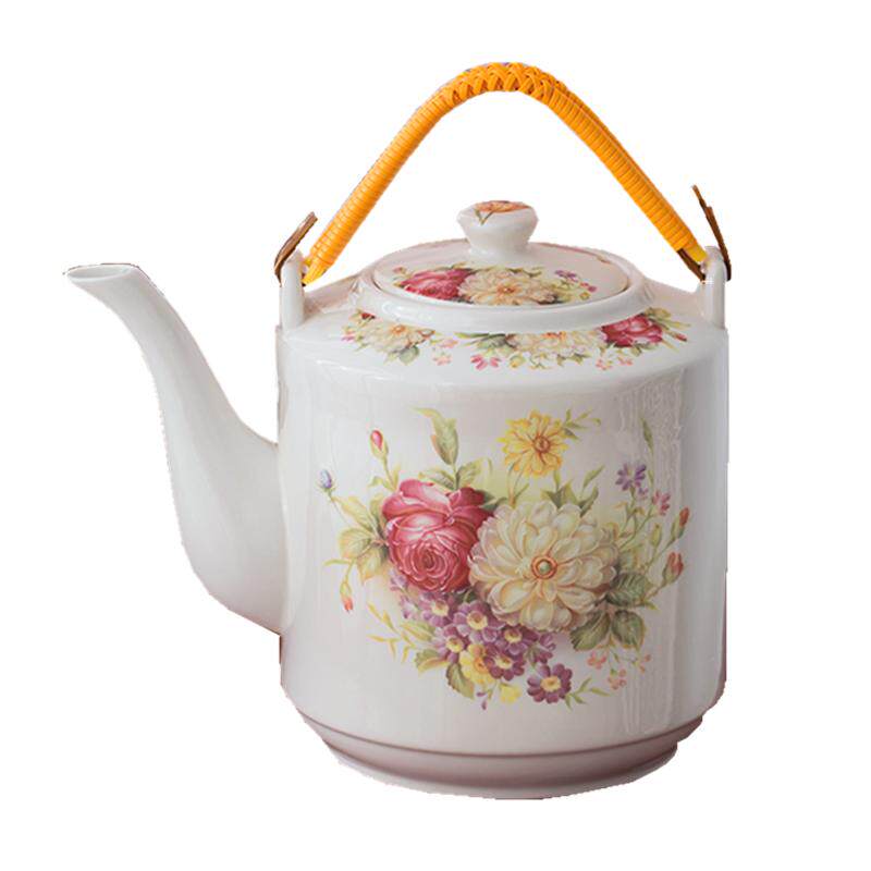 景德镇青花老式大容量陶瓷茶壶
