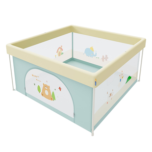 慕卡索客厅游戏围栏婴儿地上防护栏爬爬垫一键折叠室内围栏免安装