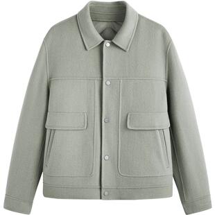 GXG男装浅绿保暖精致短款大衣 2023冬季品GEX10625854