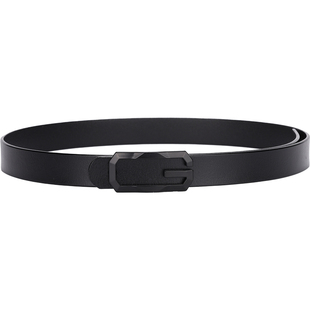 皮带女真皮简约百搭牛皮装饰配牛仔裤休闲裤腰带女黑色时尚G字扣