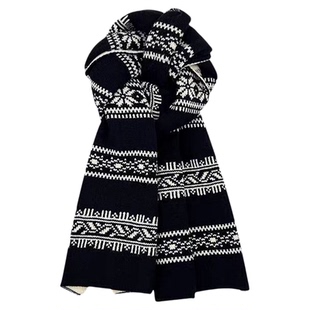 围巾女冬季2025新款加厚韩系氛围感学生米色新年双面针织女士围脖