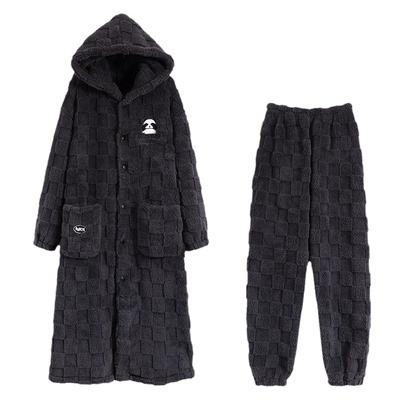 芬腾正品秋冬季男珊瑚绒家居服