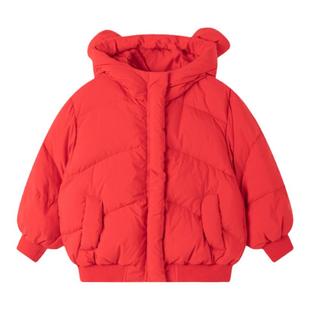 【断码清仓】儿童羽绒服冬季女童羽绒外套短款羽绒衣连帽保暖加厚