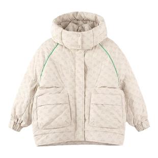 巴拉巴拉女童羽绒服儿童短款加厚外套反季冬装新款男童连帽童装潮