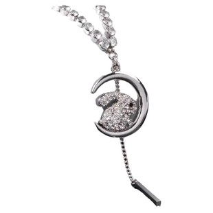 秋冬毛衣链长款满钻兔子吊坠项链女高级感时尚衣服配饰挂件装饰品