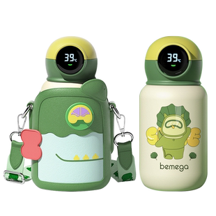 英国Bemega纯钛儿童保温杯男孩女孩吸管水壶小学生上学专用水杯子