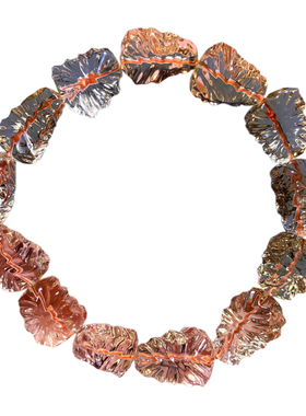 天然千禧切黄水晶随形手串清透