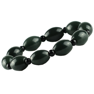 和田玉手链男士青玉路路通手串转运珠手链女士玉石串珠手饰