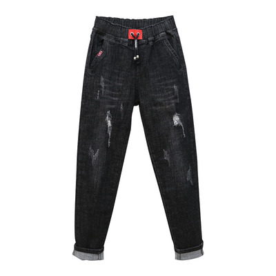 哈伦九分裤薄款棉弹牛仔夏季