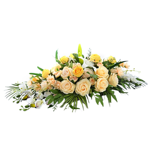 商务会议桌摆花会议室假花仿真花摆设接待洽谈桌花讲台花花艺摆件