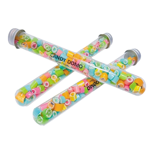 CANDYDOMO手工创意新年限定新包装水果混合大试管切片糖果零食