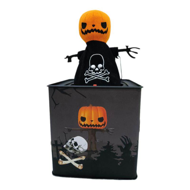 jack in the box惊喜盒子 南瓜头手摇音乐盒 万圣节整蛊玩具