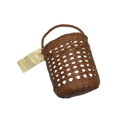 Dragon Diffusion8857小众法式度假风手工牛皮编织百搭手提水桶包