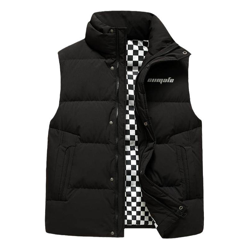 鸭鸭羽绒马夹男男外穿短2024年秋冬季新款轻薄立领坎肩潮流马甲PG