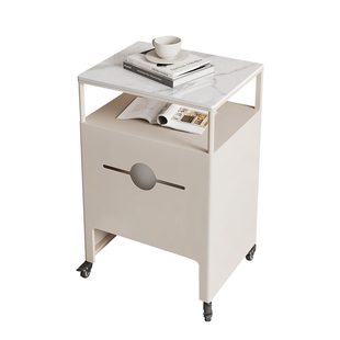 轻奢风边几拖地机器人边柜收纳柜基站上方置物架扫地机器人放置柜