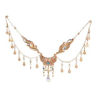 唐风典雅额饰古风汉服头饰眉心坠额链发饰手工敦煌异域风写真配饰