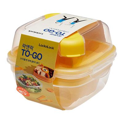 乐扣乐扣饭盒保鲜盒塑料分隔便当盒水果便携轻食减脂沙拉带饭学生