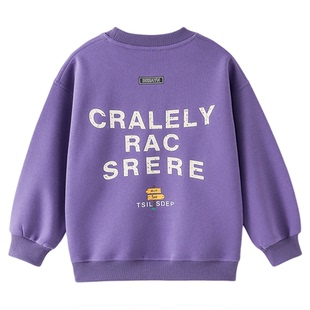 男童加绒卫衣秋冬款2025冬装新款儿童加绒加厚一体绒保暖春秋上衣