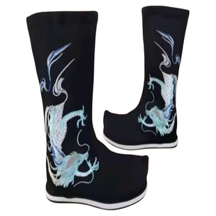 汉服鞋男古装鞋子增高长靴汉服靴女古风皂靴古装靴侠客中国风靴子