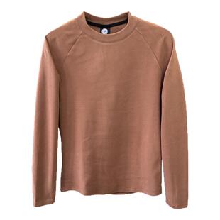 泡芙质感~砖柜198!男士秋冬纯色T恤圆领套头插肩袖抓绒保暖打底杉