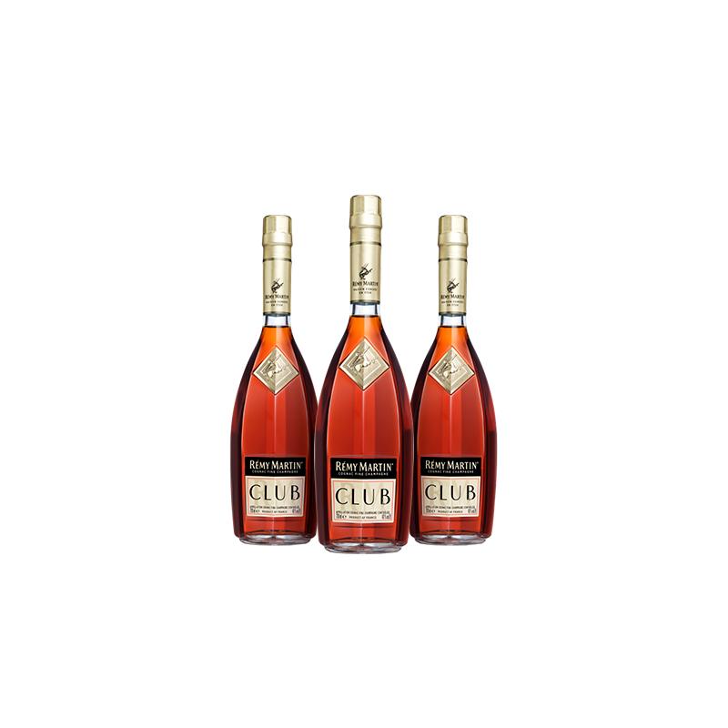 [详情页领券]人头马CLUB优质香槟区干邑白兰地700ml*3瓶进口洋酒
