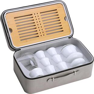 德化白瓷旅行功夫茶具套装家用户外便携式泡茶壶茶杯茶艺小套茶盘