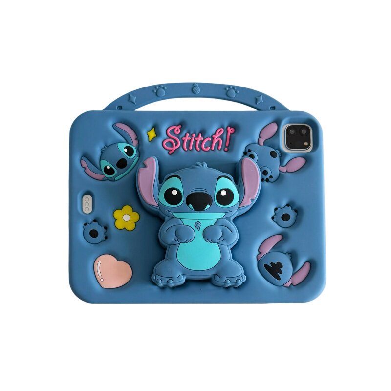 折叠支架史迪仔适用苹果ipad10/ipad11代平板保护套ipadair6硅胶mini6/air5/air2可爱ipadpro软ipad9/air8