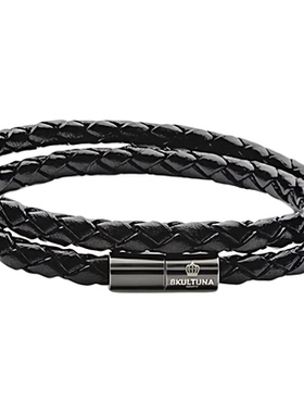 SKULTUNA男生真皮做旧质感手绳环