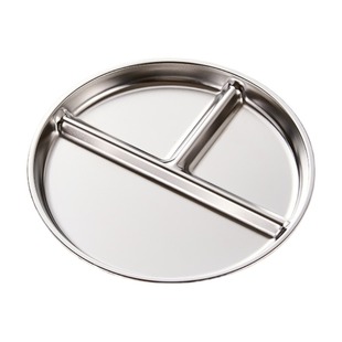 316不锈钢减脂211减肥餐盘分格圆盘专用饭盘儿童学生饭菜盘食品级