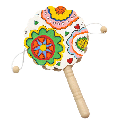 白坯拨浪鼓幼儿园美术材料