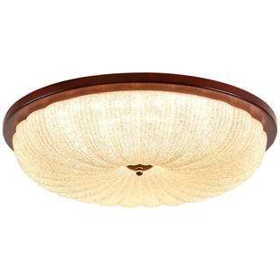 箭牌中古风卧室灯书房间吸顶灯胡桃木色设计师全光谱护眼灯具合集