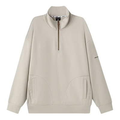 Skechers斯凯奇男女秋冬百搭半拉链套头衫针织卫衣 L126U005/0660