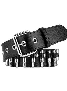 朋克风铆钉子弹头y2k腰带