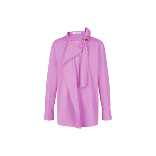 none 高级感超好看衬衫女2026春季新款微宽松直筒廓形马蹄袖上衣