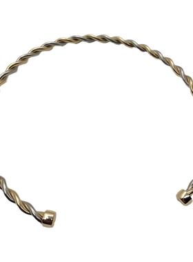 合金女麻花编织混色小众百搭