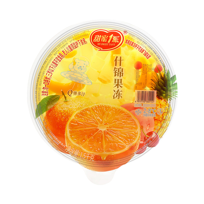 甜蜜1派1500g飞碟什锦果肉果冻