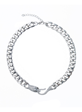 欧美蛇形金属链条项链女款