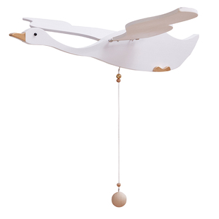 ins创意天鹅空中吊饰房间小燕子装饰品会飞的木鸟平衡海鸥挂饰件