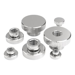 304不锈钢/镀锌/镀镍高头滚花螺母手拧螺帽盲孔通孔广告丝装饰钉