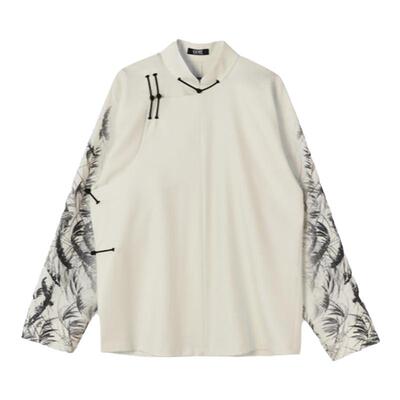 时尚羊绒衫男高档刺绣衬衣