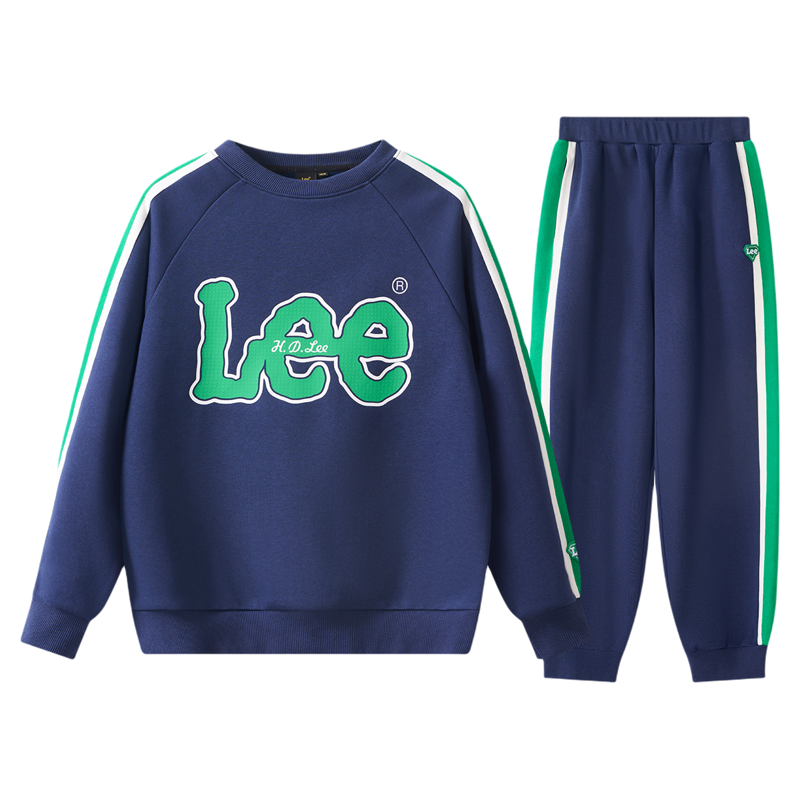 Leekids字母男女童卫衣套装