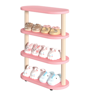 儿童鞋架宝宝专用门口小型鞋柜极窄可爱粉色婴幼小朋友鞋子收纳架