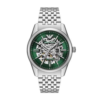 【自营】Armani阿玛尼机械手表男镂空夜光绿色运动机械表AR60091