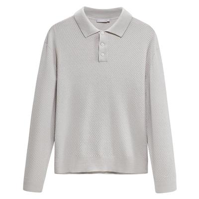 九牧王翻领可机洗羊毛衫