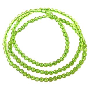 天然橄榄石手链原石手串 108多圈裸石祖母绿无染宝石饰品礼物民族