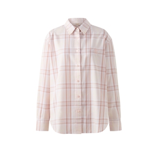 【莱赛尔】Eland衣恋衬衫女格纹翻领长袖通勤衬衣2026春季新款