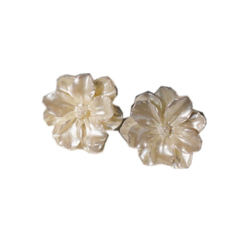 山茶花耳钉花朵耳环小众